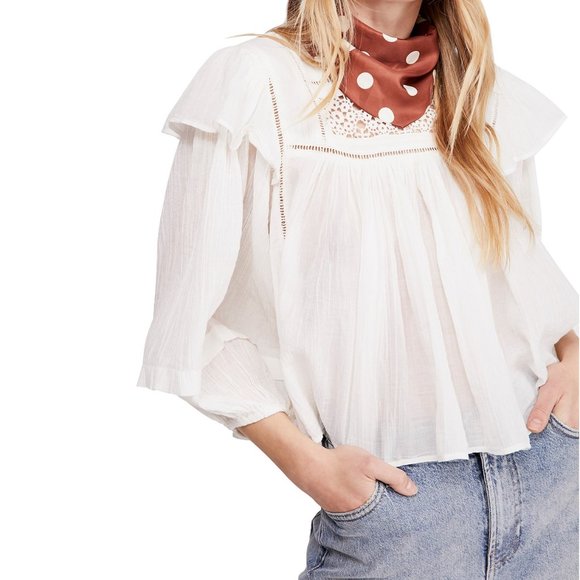Free People Tops - NWT Free People Ruffle Blouse